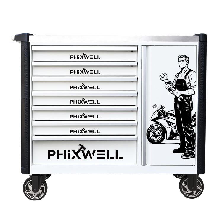 719516 Шкаф для инструментов новой модели PHIXWELL с 7 ящиками