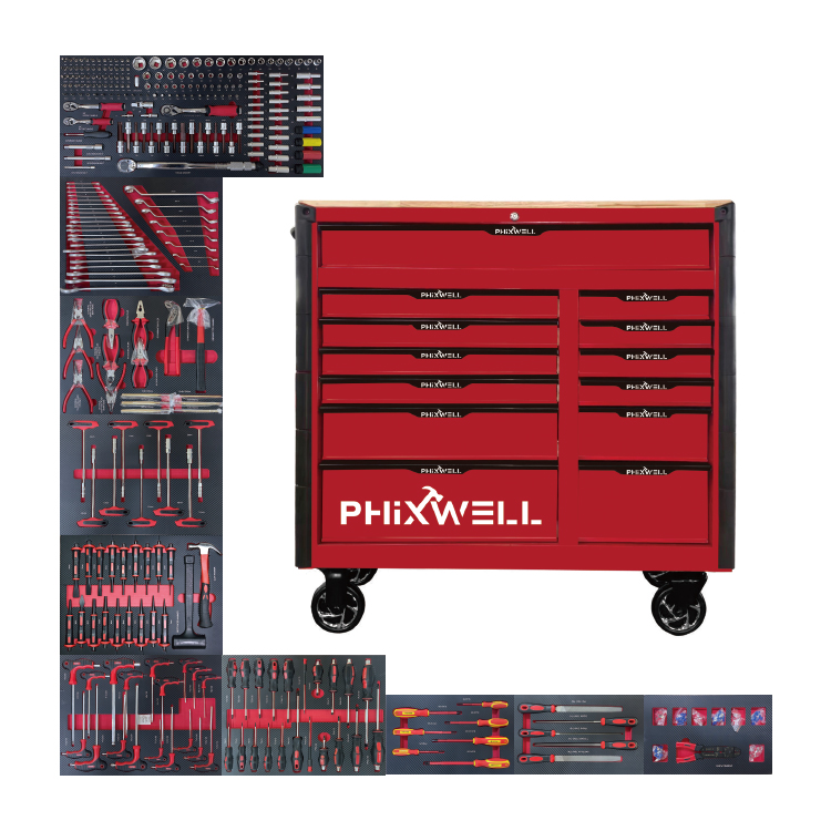 719518 PHIXWELL Большой шкаф для инструментов с 13 ящиками