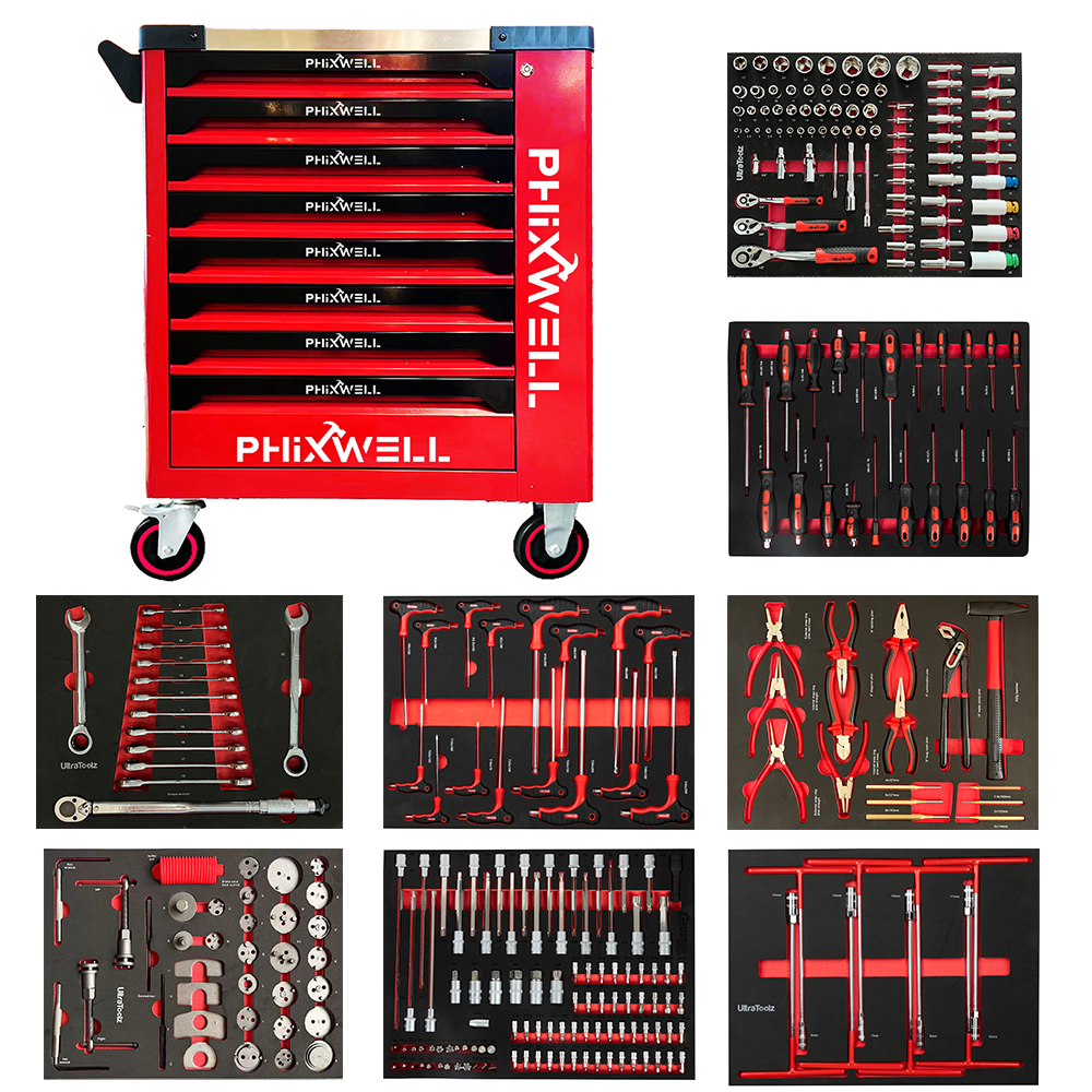 719513 PHIXWELL Шкаф для инструментов с 8 ящиками