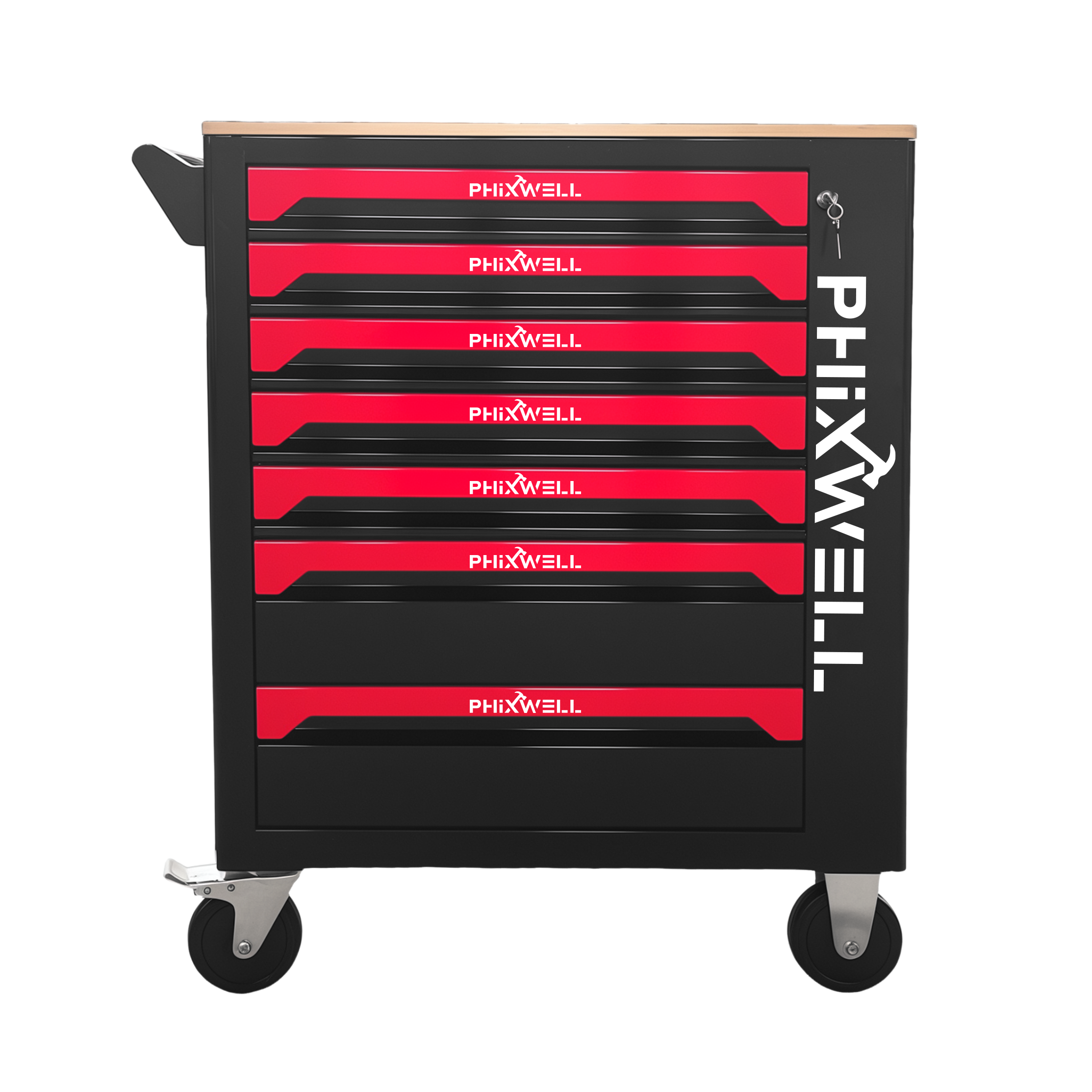 719507 PHIXWELL Шкаф для инструментов с 7 ящиками и столешницей